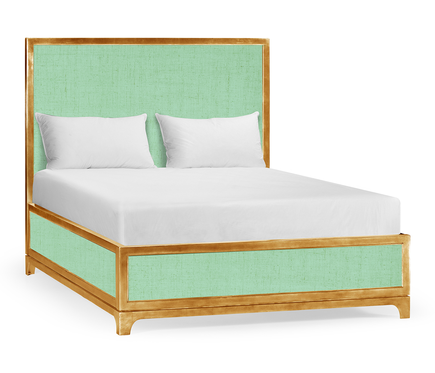 Robin's Egg & Gold UK Queen Bed
