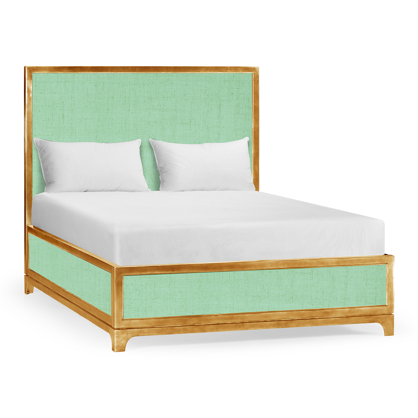 Robin's Egg & Gold UK Queen Bed