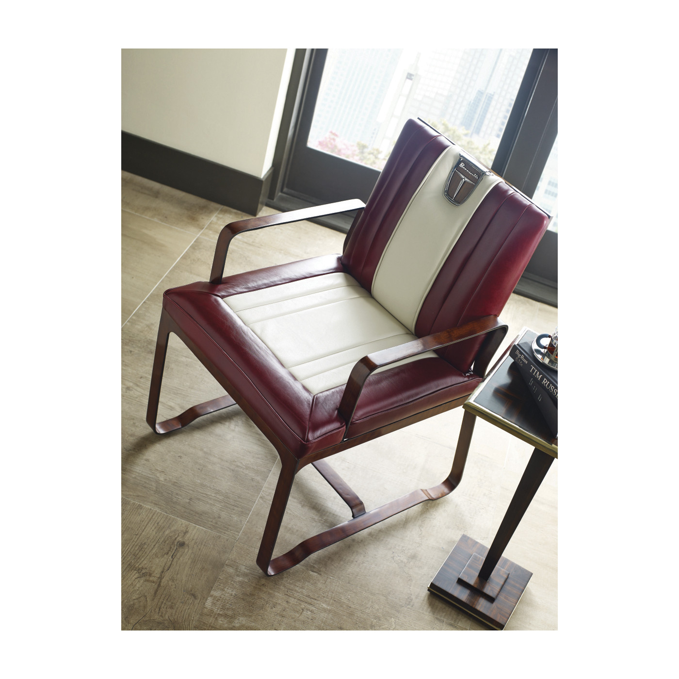 50's Americana Leather Easy Chair