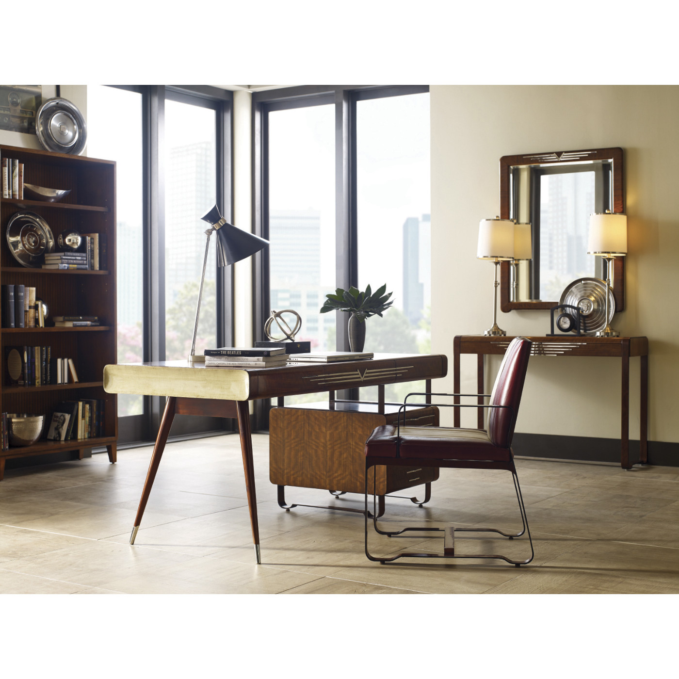 50's Americana Leather Easy Chair