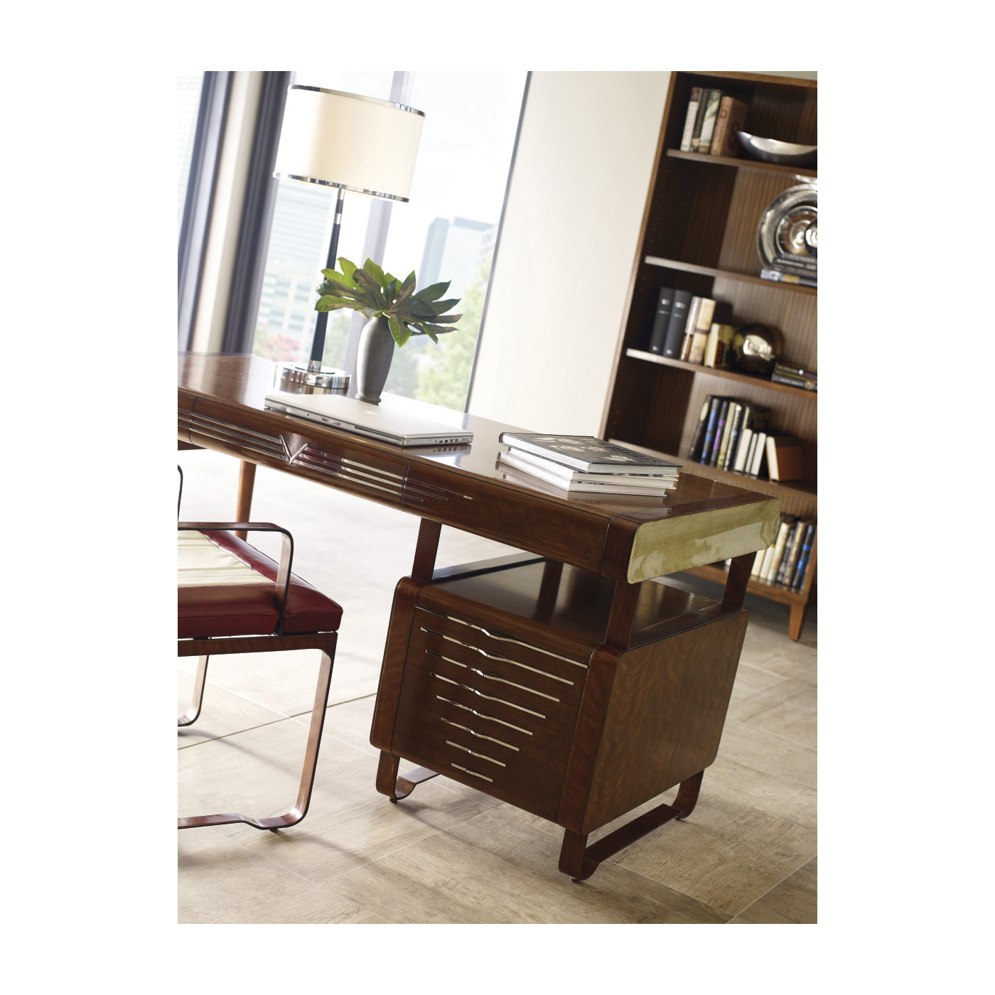 50's Americana Leather Easy Chair