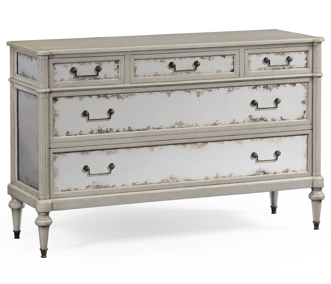 Grey Painted And Antiqued Chest of Drawers