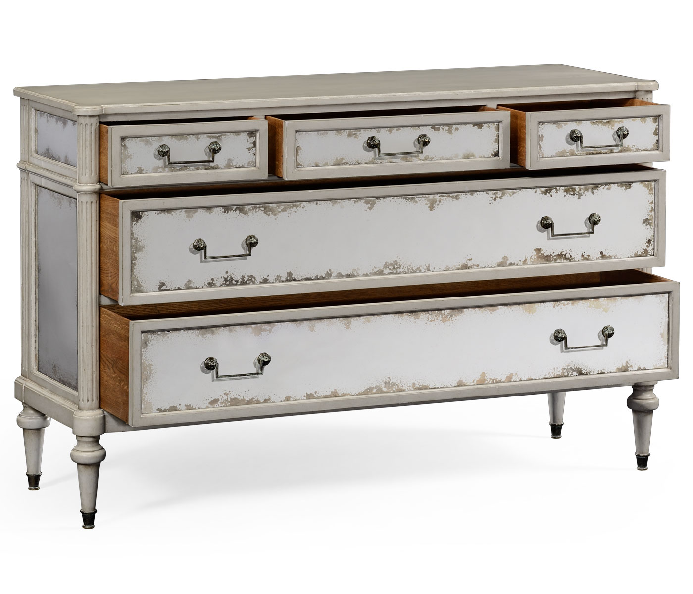 Grey Painted And Antiqued Chest of Drawers
