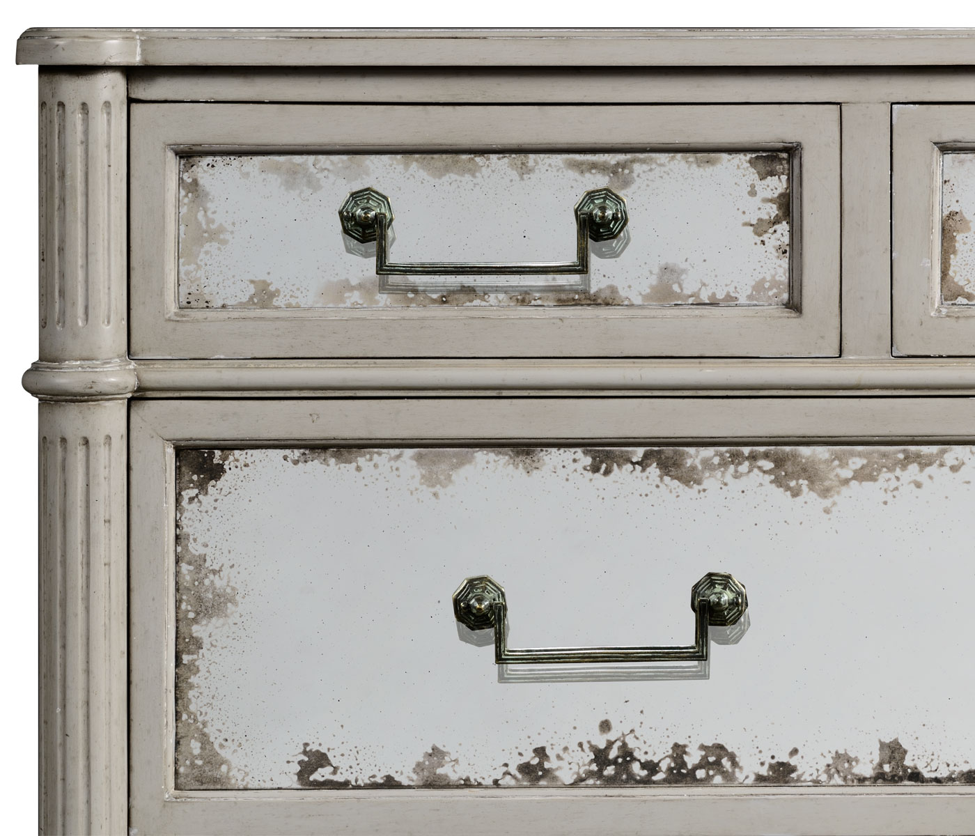 Grey Painted And Antiqued Chest of Drawers