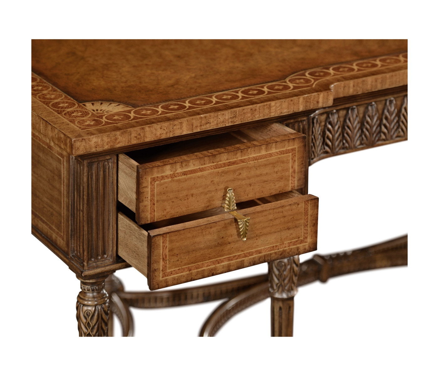 Napoleon III style writing table with fine inlay