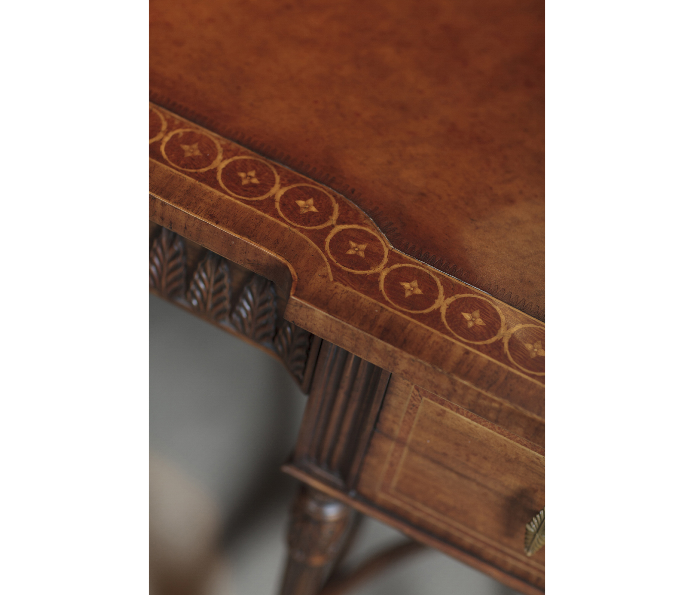 Napoleon III style writing table with fine inlay