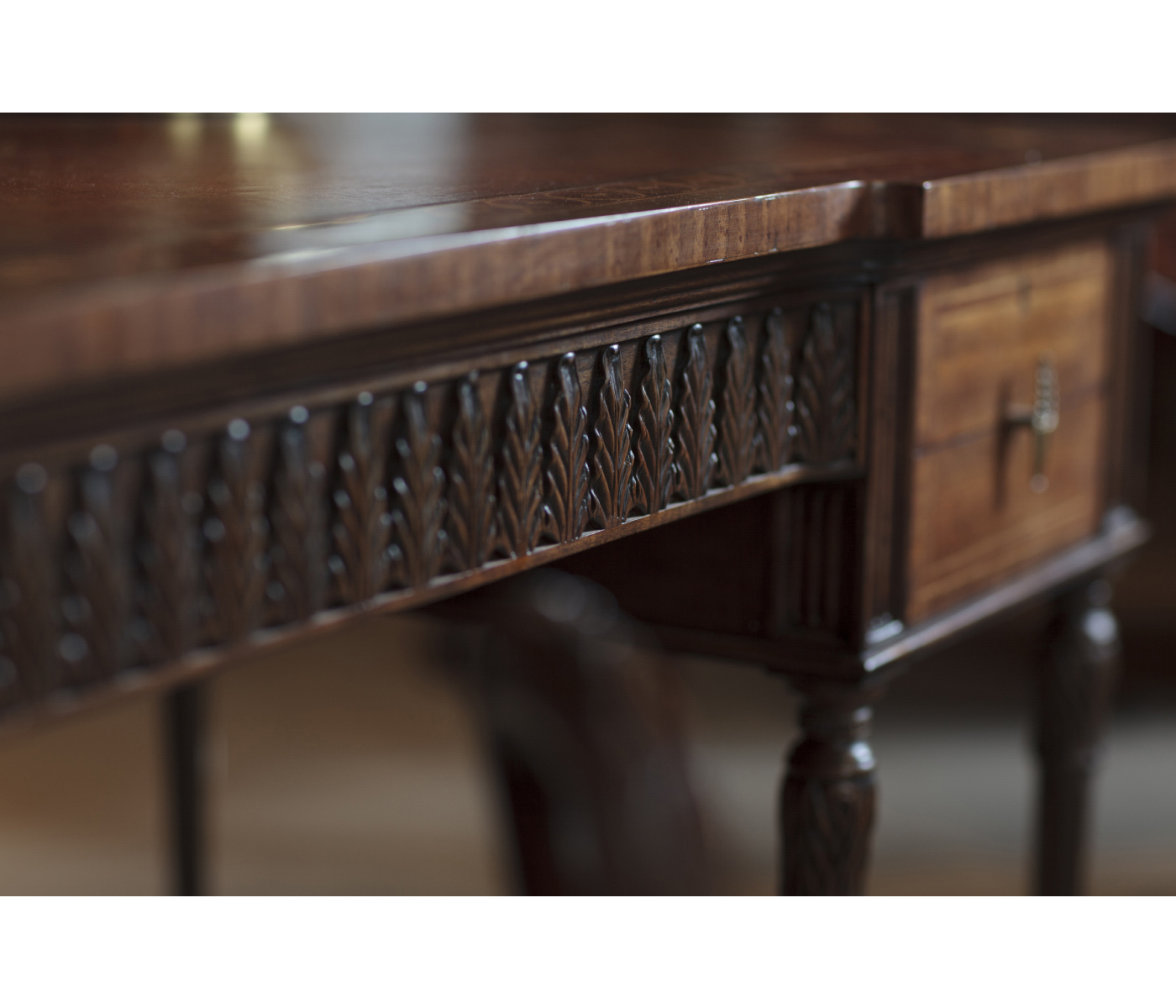 Napoleon III style writing table with fine inlay