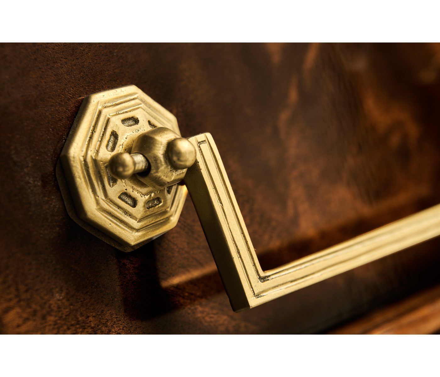 French style Mahogany console with brass gallery