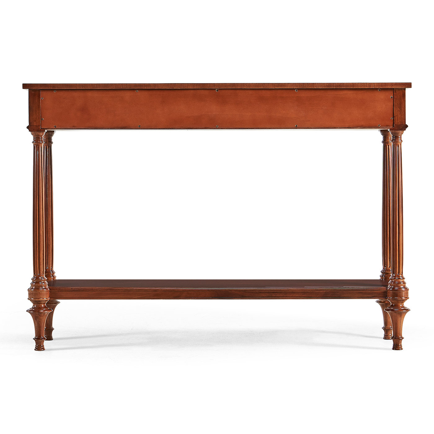 French style Mahogany console with brass gallery