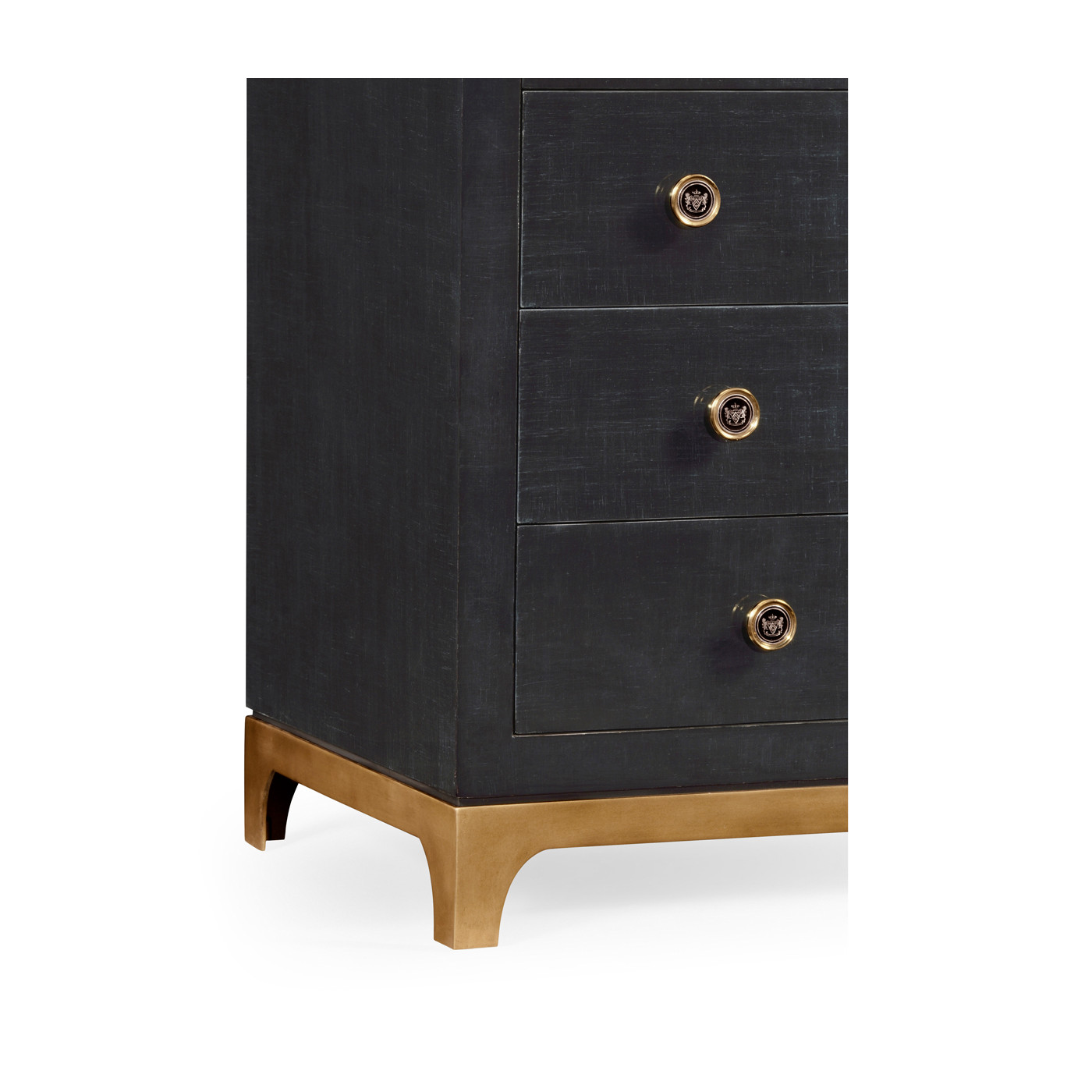 Charcoal & Gold Double Low Chest 