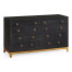 Charcoal & Gold Double Low Chest 