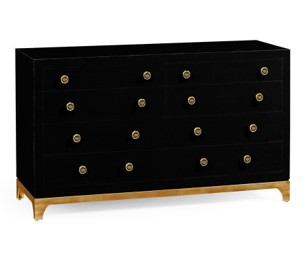 Noir & Gold Double Low Chest 