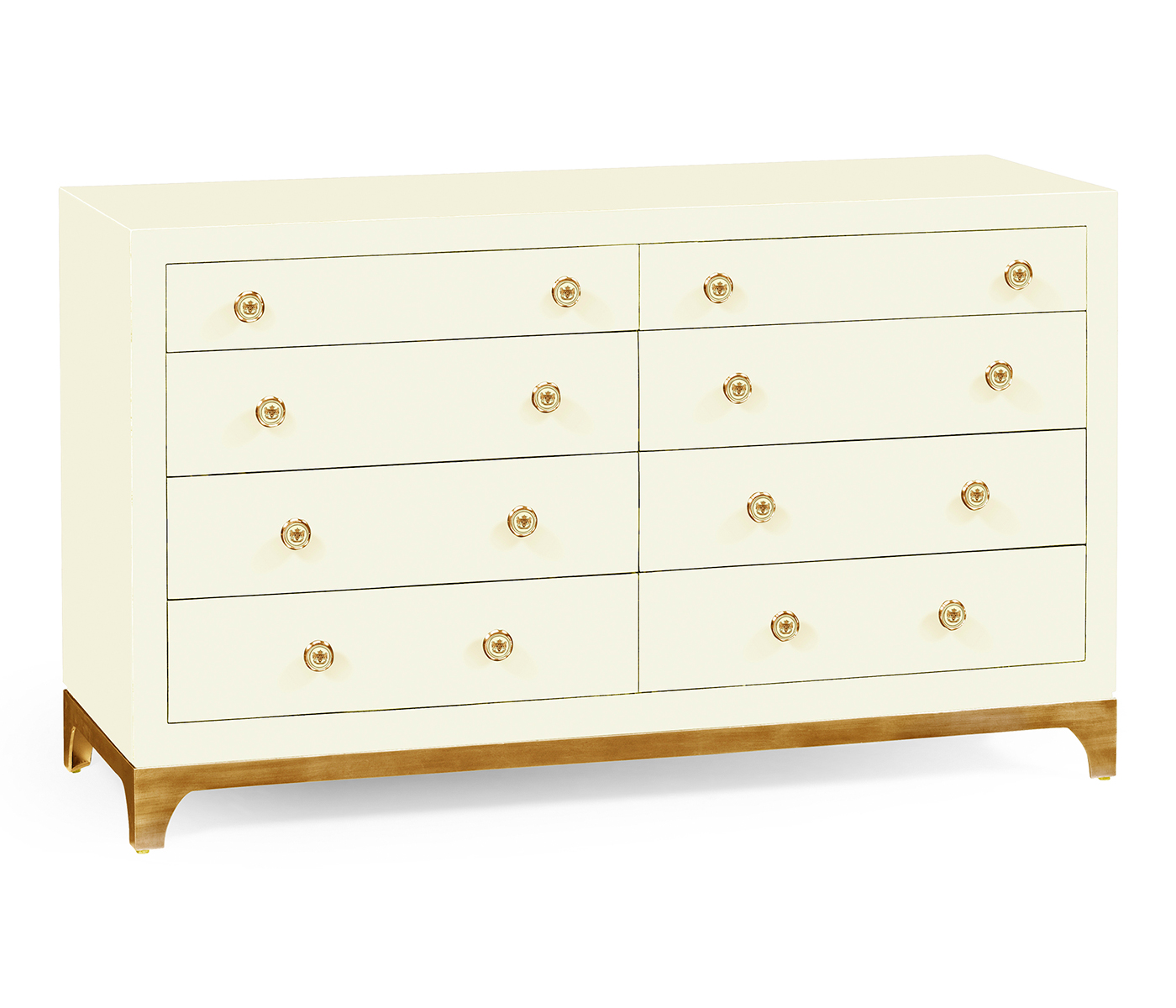 Blanc & Gold Double Low Chest 