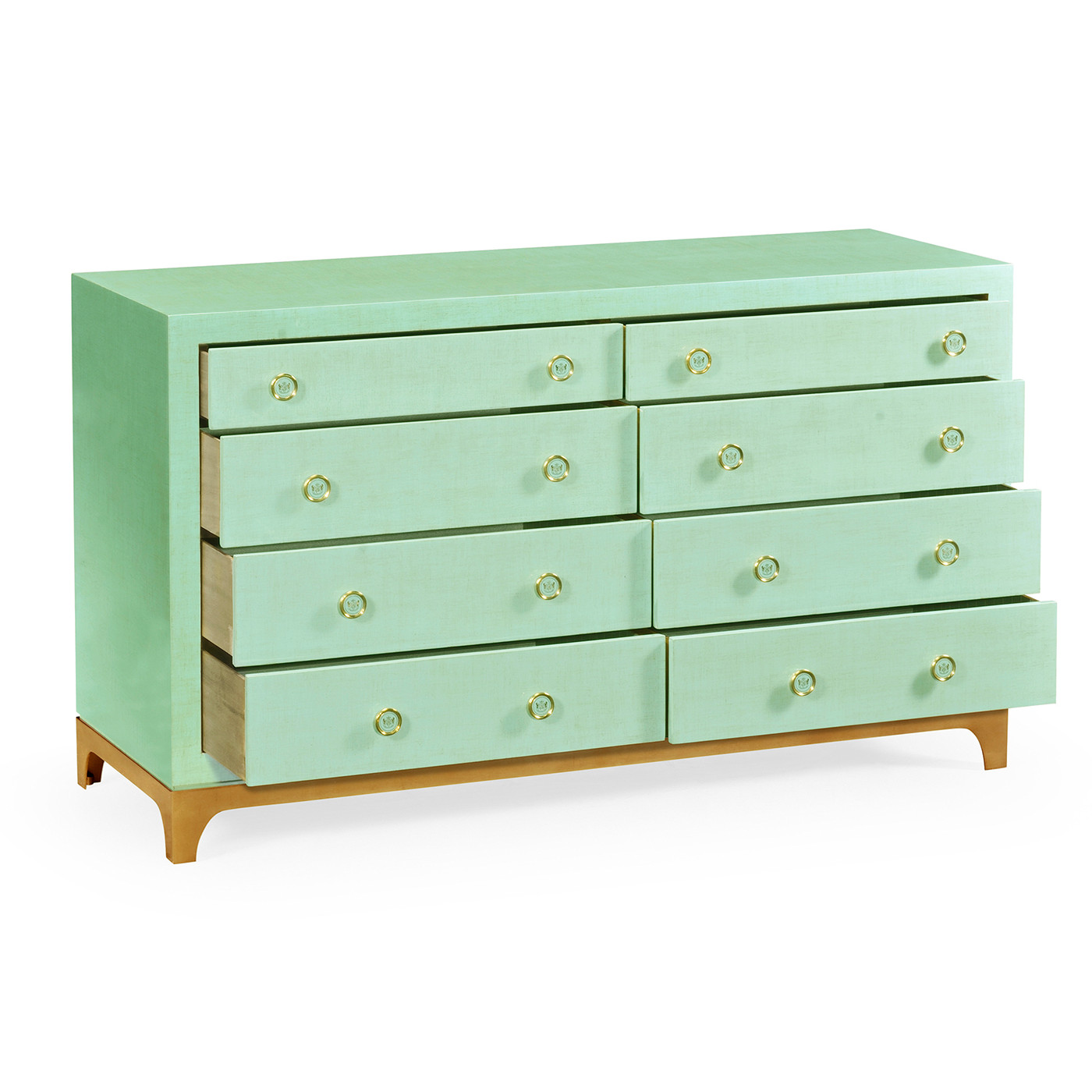 Robin's Egg & Gold Double Low Chest 