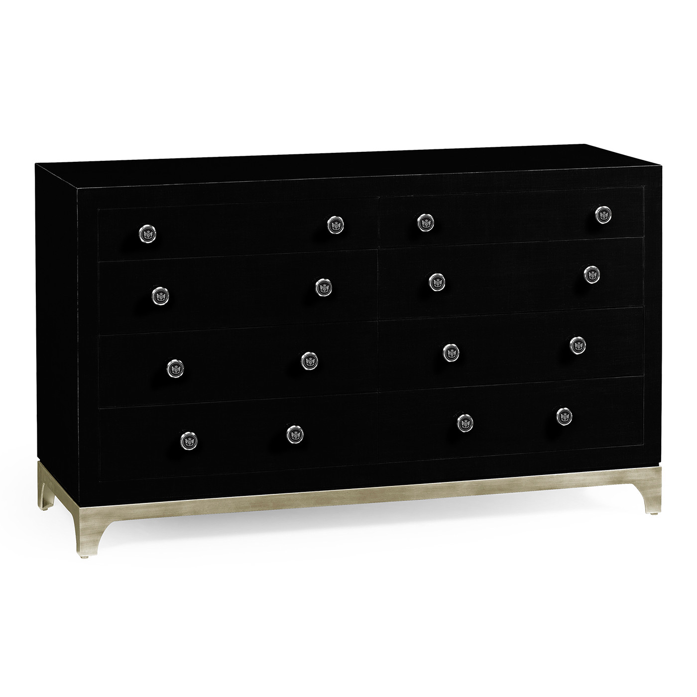 Noir & Silver Double Low Chest 