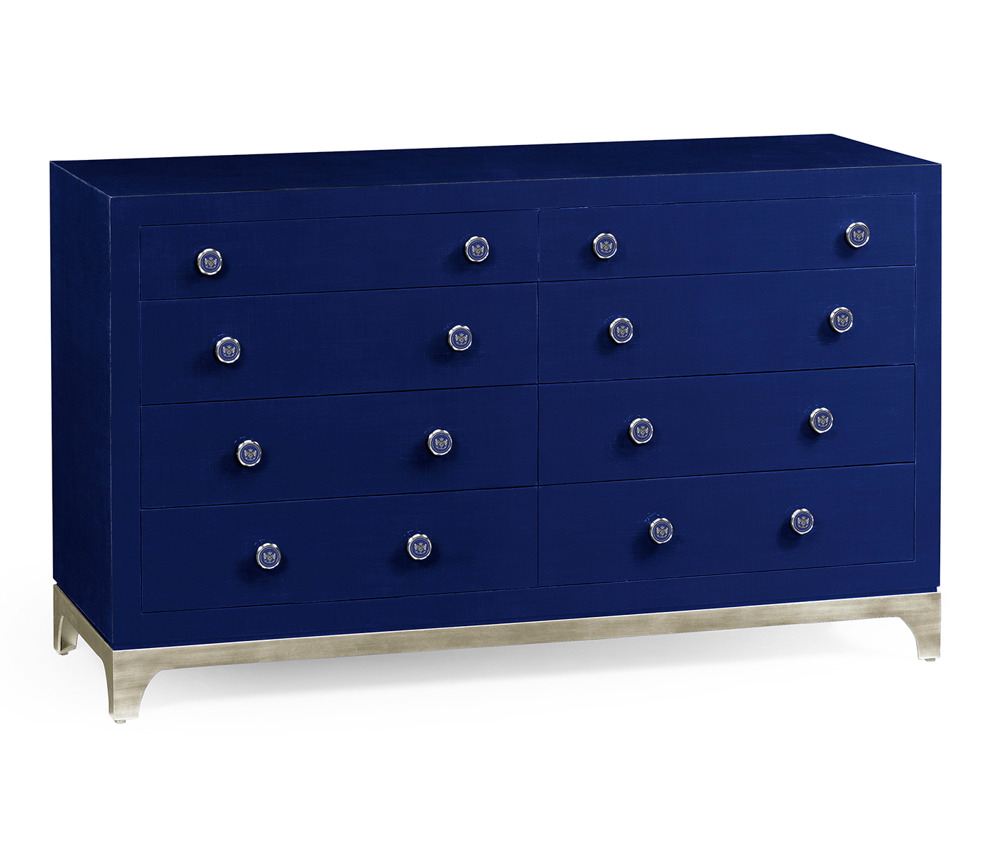 Royal Navy & Silver Double Low Chest 