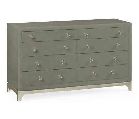 Slate & Silver Double Low Chest 