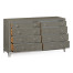 Slate & Silver Double Low Chest 