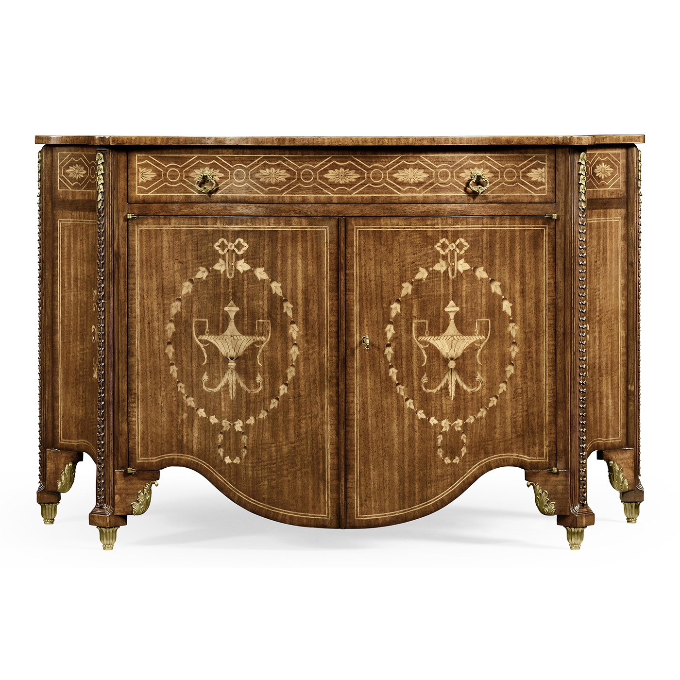 Chippendale style commode with fine inlay