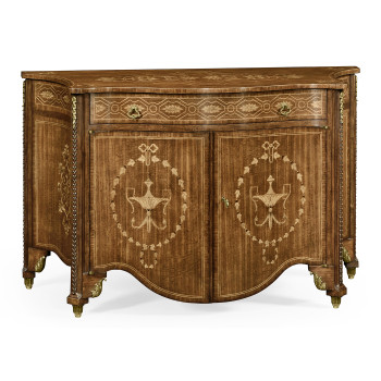 Chippendale style commode with fine inlay