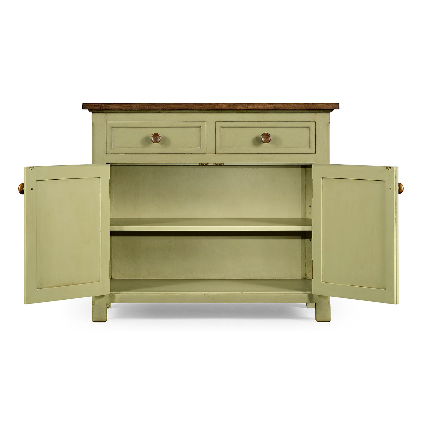 Gustavian style two door cupboard with drawers