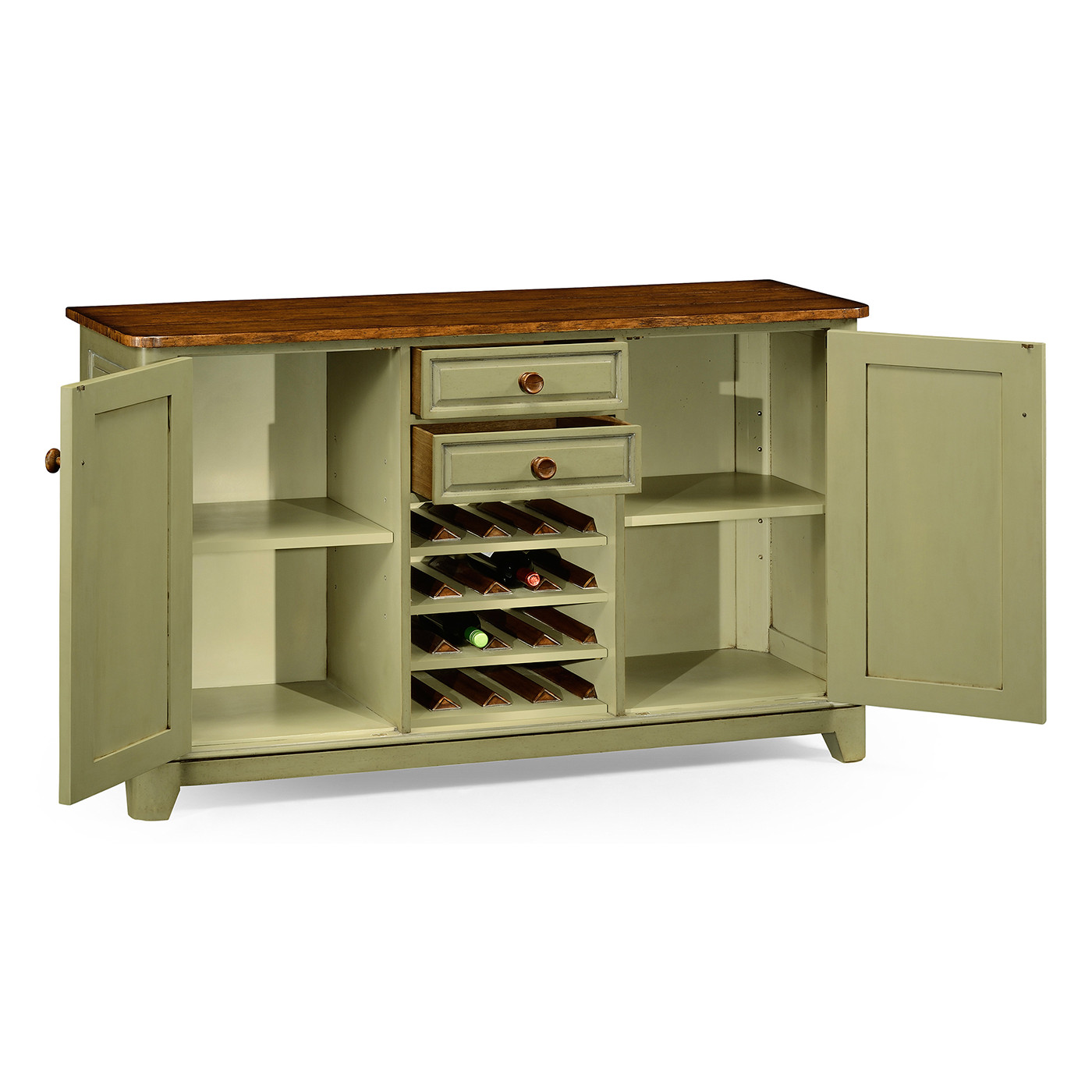 Gustavian style sideboard with wine rack