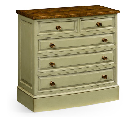 Gustavian Style Bow Fronted Chest