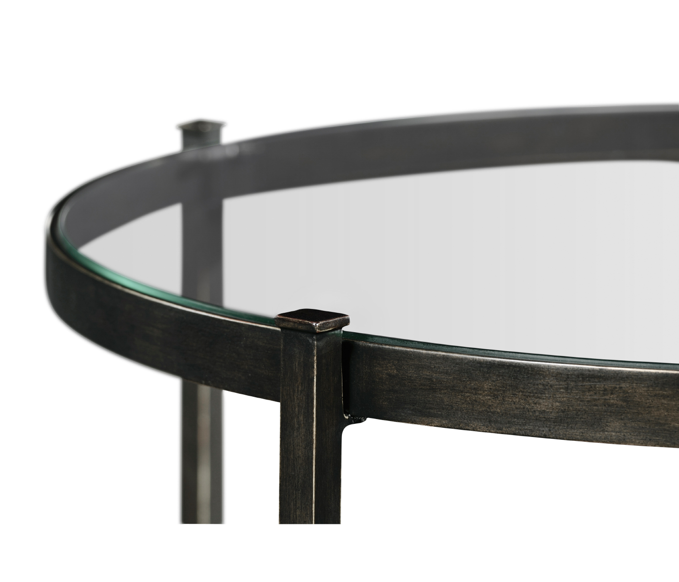 Distressed Bronze Three Tier Table