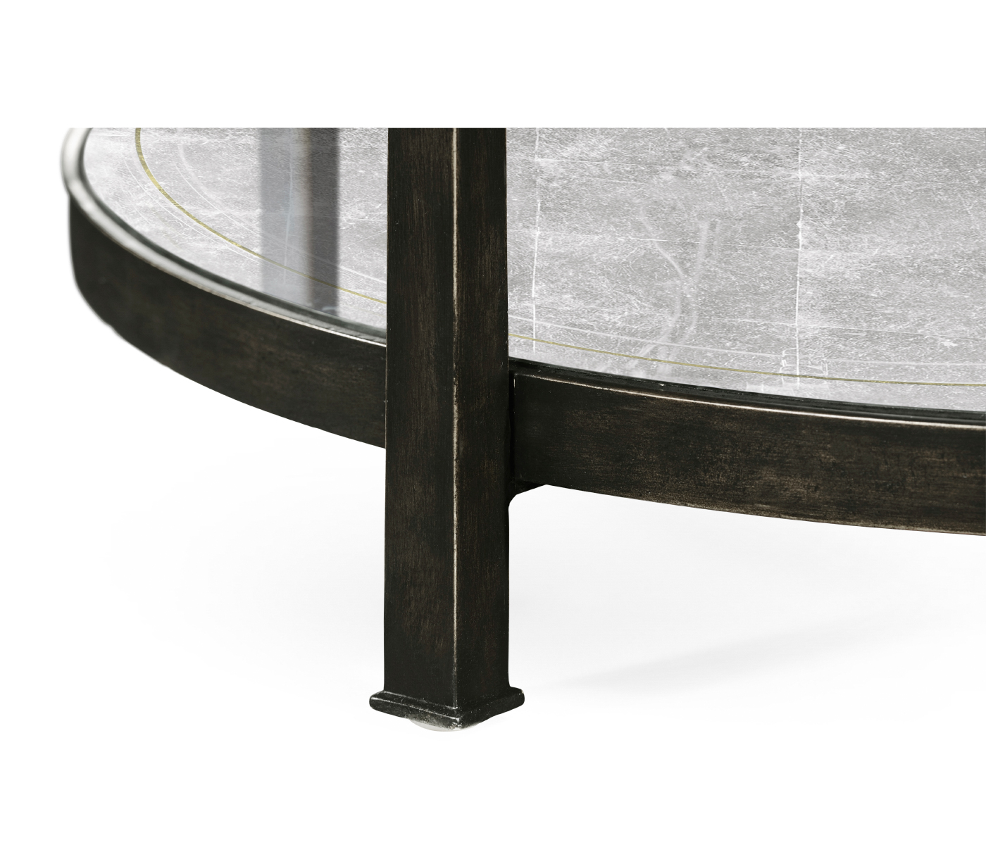 Distressed Bronze Three Tier Table