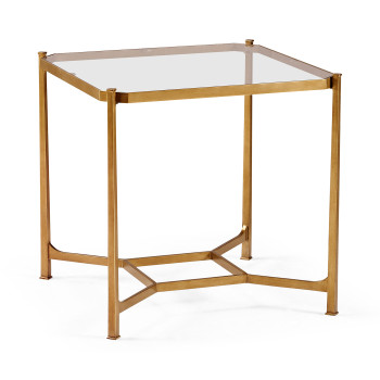 Gilded Square Side Table