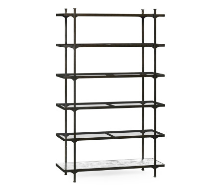 Distressed Bronze Six Tier Étagère