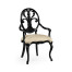 Sheraton Black Oval Back Arm Chair