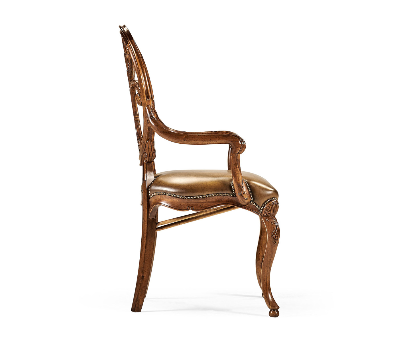 Sheraton Walnut Oval Back Arm Chair