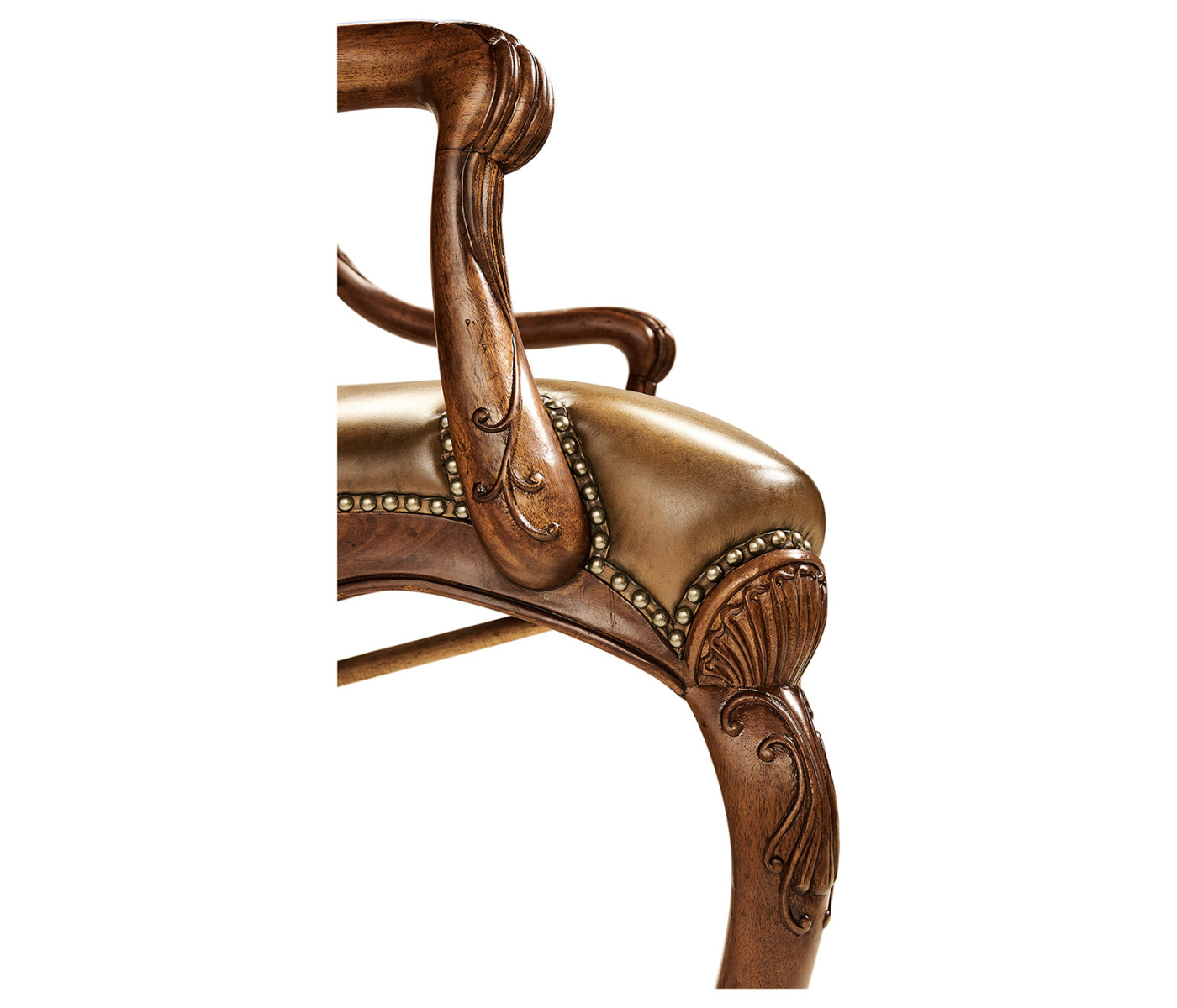 Sheraton Walnut Oval Back Arm Chair