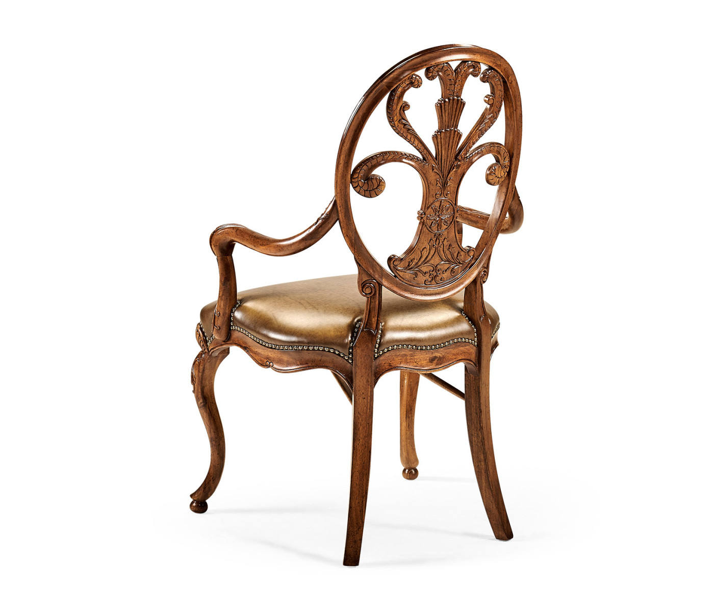 Sheraton Walnut Oval Back Arm Chair