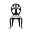 Sheraton Black Oval Back Side Chair