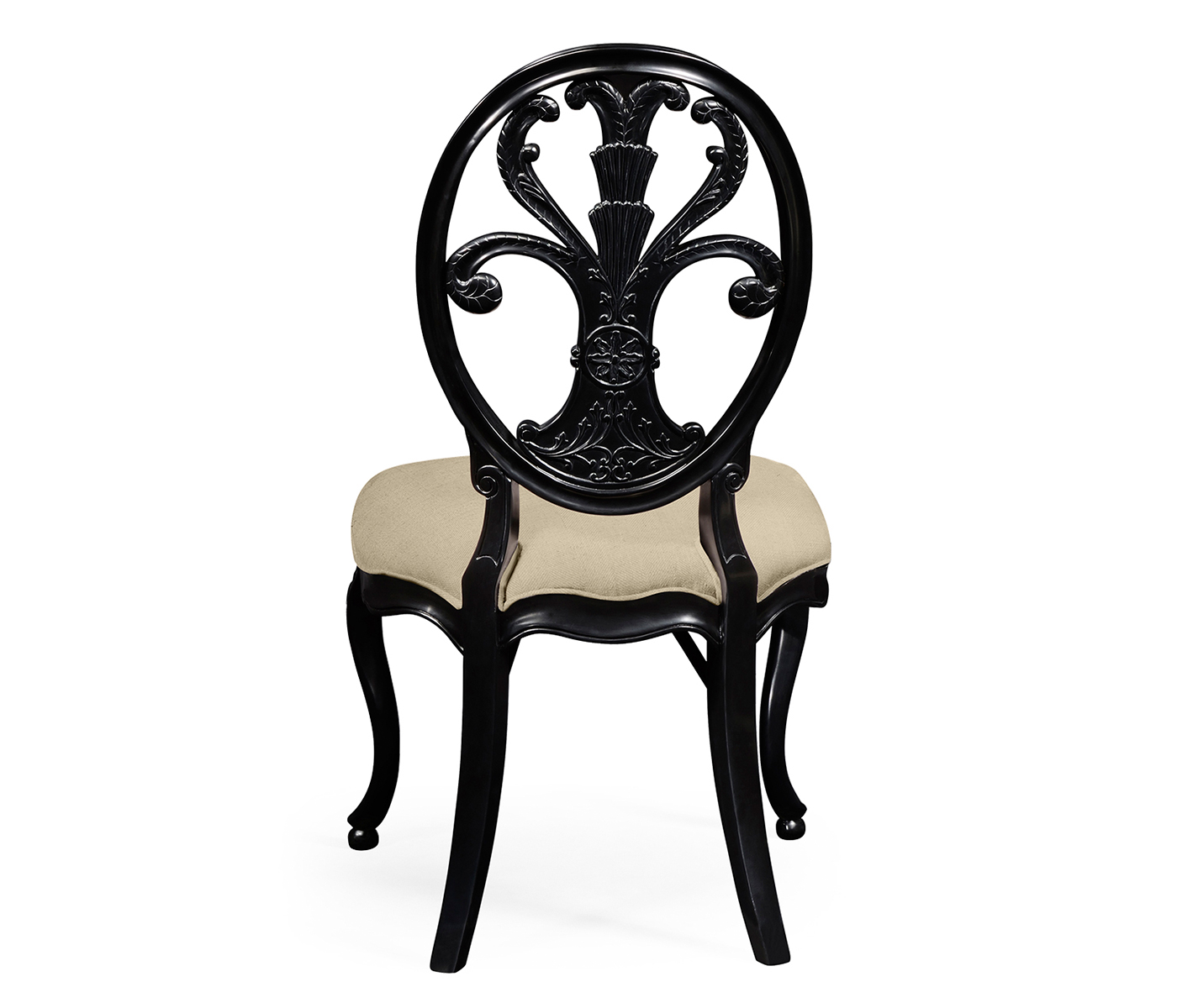 Sheraton Black Oval Back Side Chair