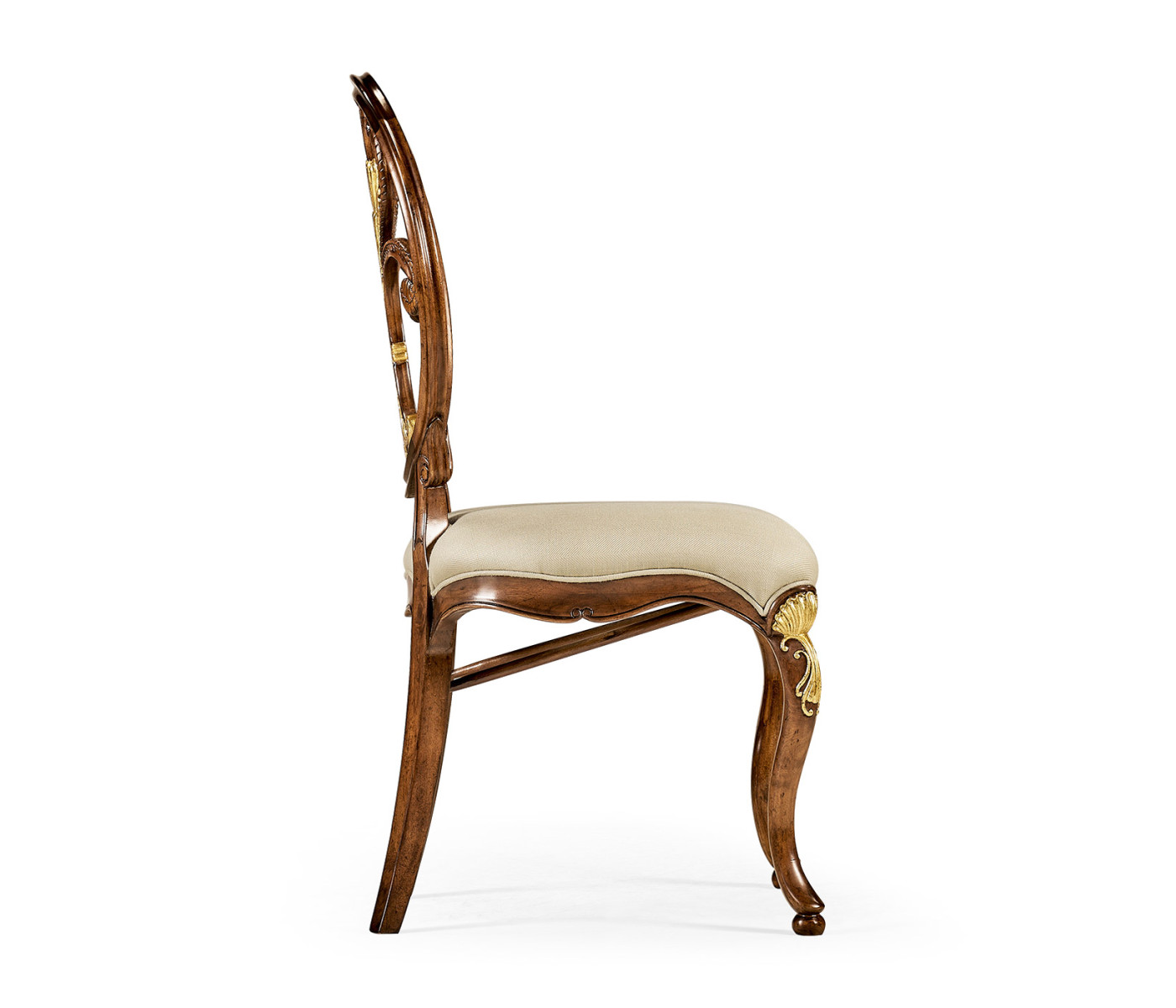 Sheraton Walnut Oval Back Side Chair