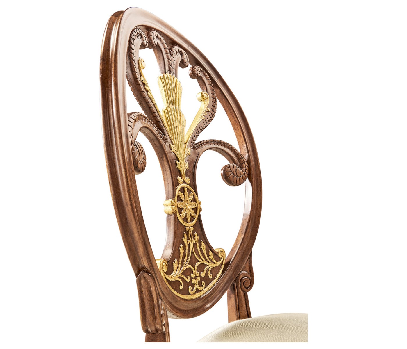 Sheraton Walnut Oval Back Side Chair