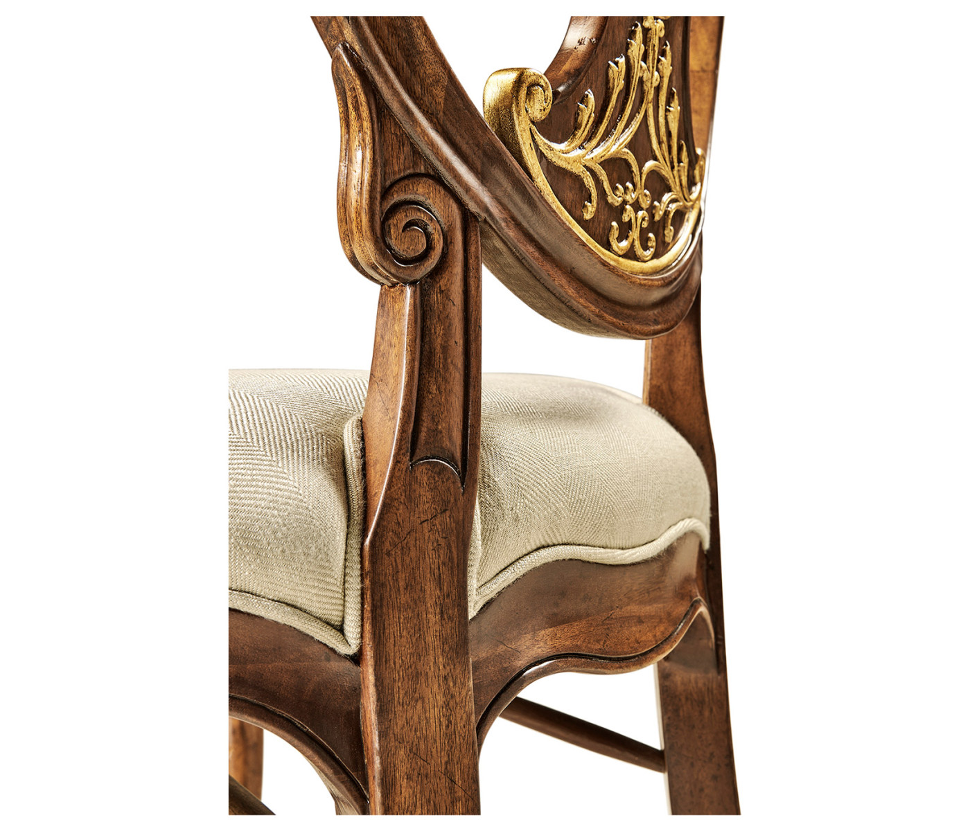 Sheraton Walnut Oval Back Side Chair