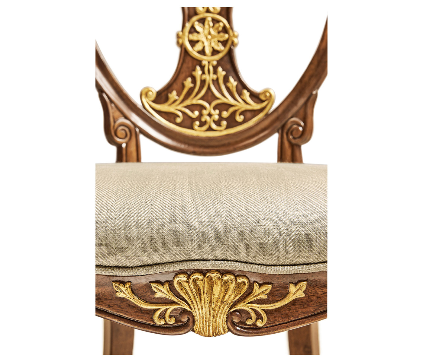 Sheraton Walnut Oval Back Side Chair