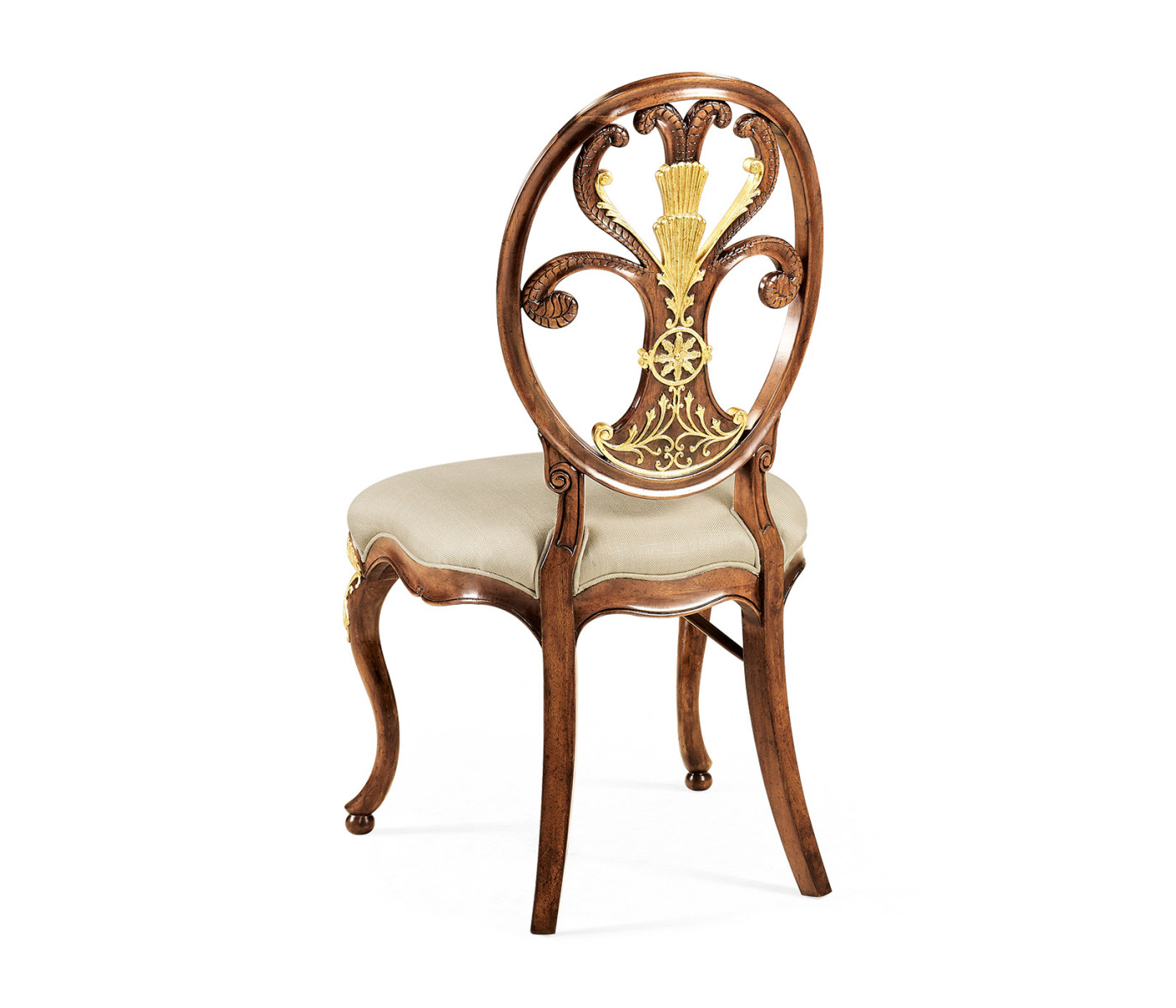 Sheraton Walnut Oval Back Side Chair