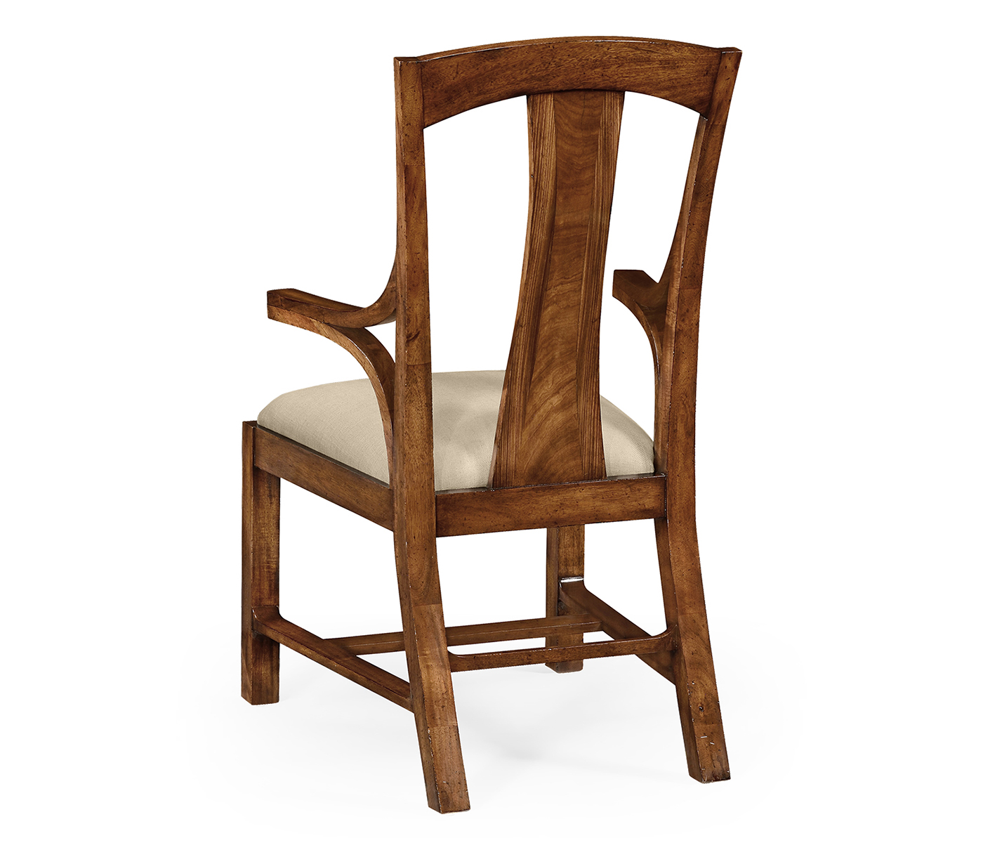 Striped Inlay Arm Chair with Cantilever Arms