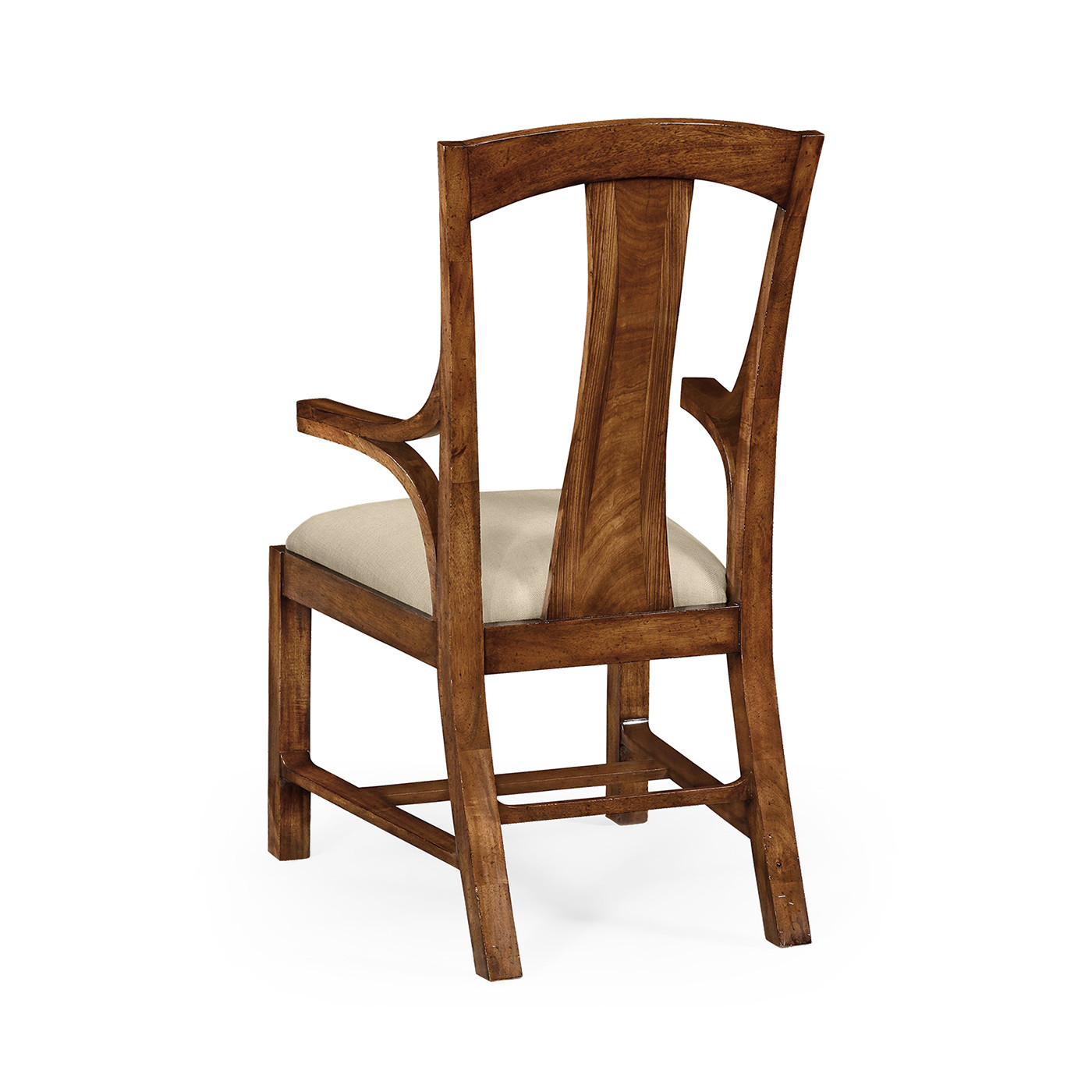 Striped Inlay Arm Chair with Cantilever Arms