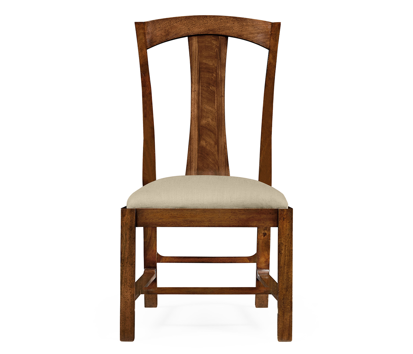 Striped inlay side chair