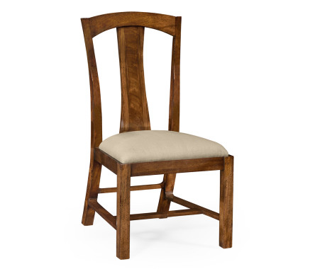 Striped inlay side chair