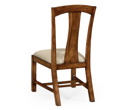 Striped inlay side chair