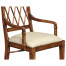 Regency Style Lattice Back Dining Arm Chair