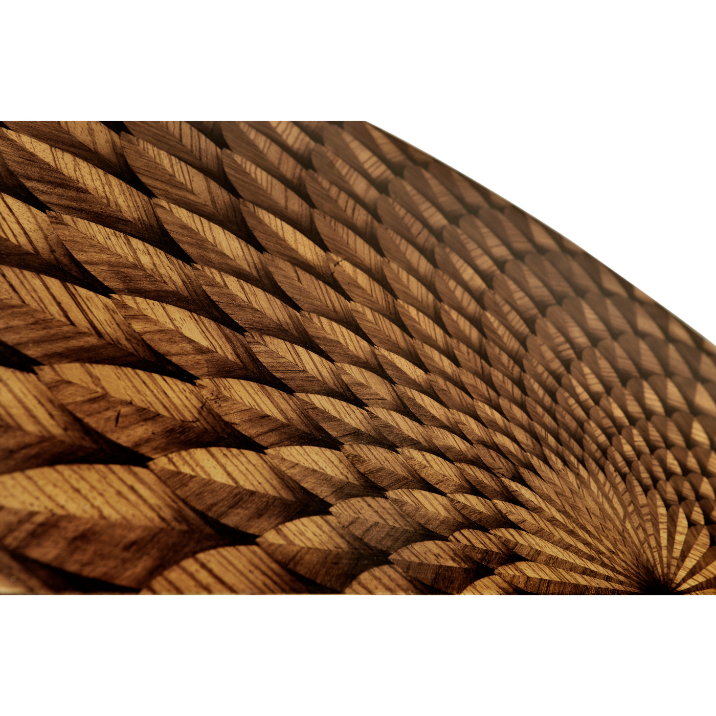 Feather Inlay Hand Carved Console