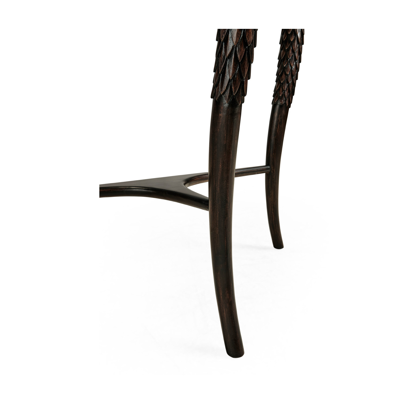 Feather Inlay Hand Carved Console